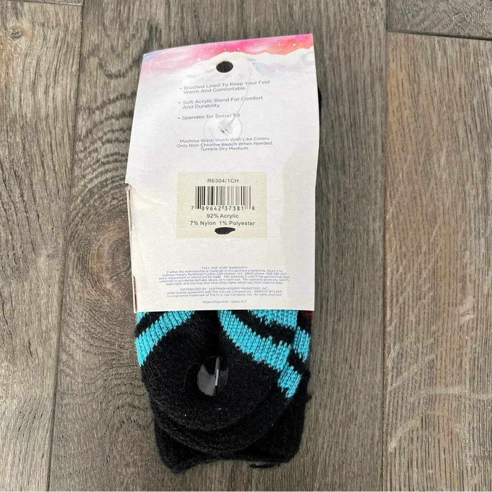 RIDERS BY LEE New Ladie’s Polar Knit Boot Socks Fits Shoe Size 4 - 10